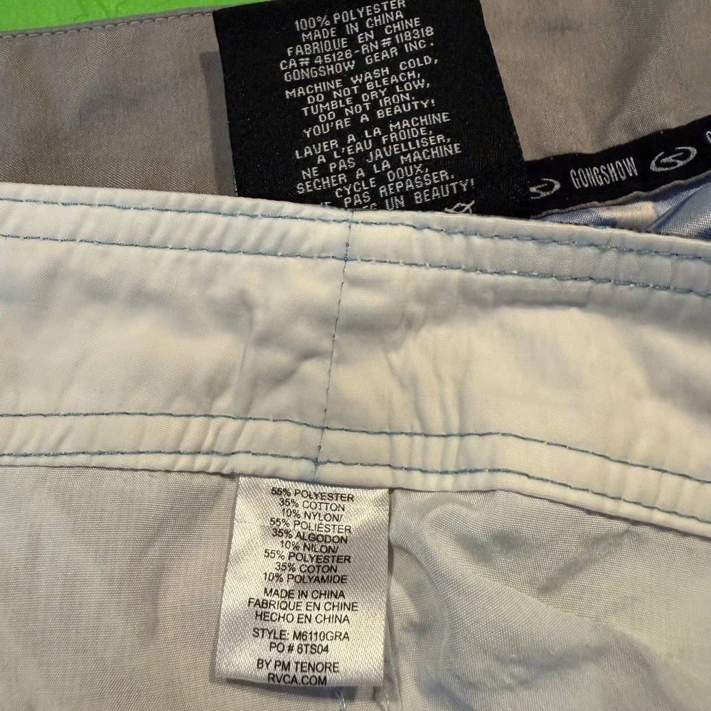 RVCA Gongshow Mens Board Shorts Bundle Size 34 M Blue Teal Palm Hockey 2pk